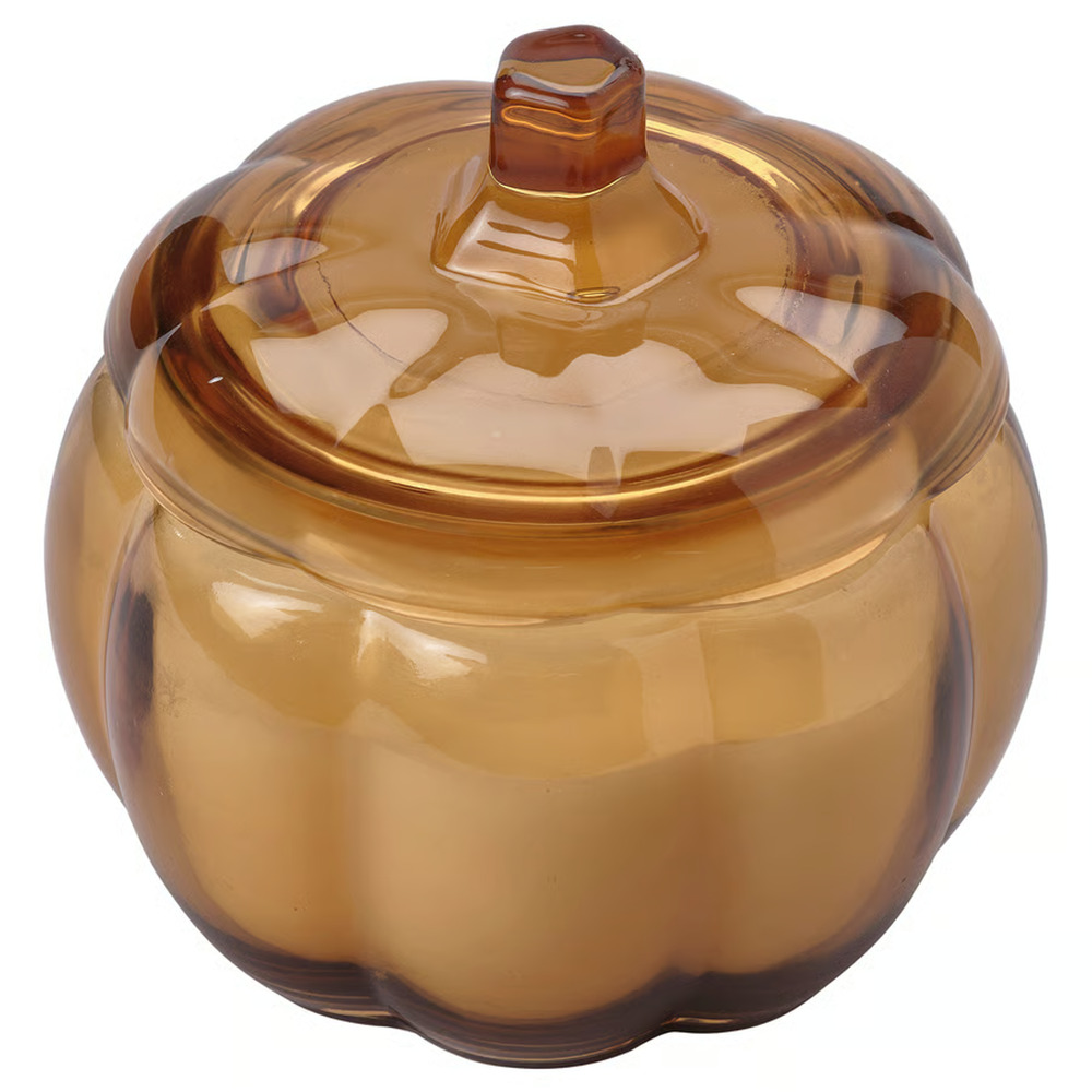 IKEA HÖSTAGILLE HOSTAGILLE Candle In Glass, 2 Wicks, Spiced Pumpkin (705.975.67)